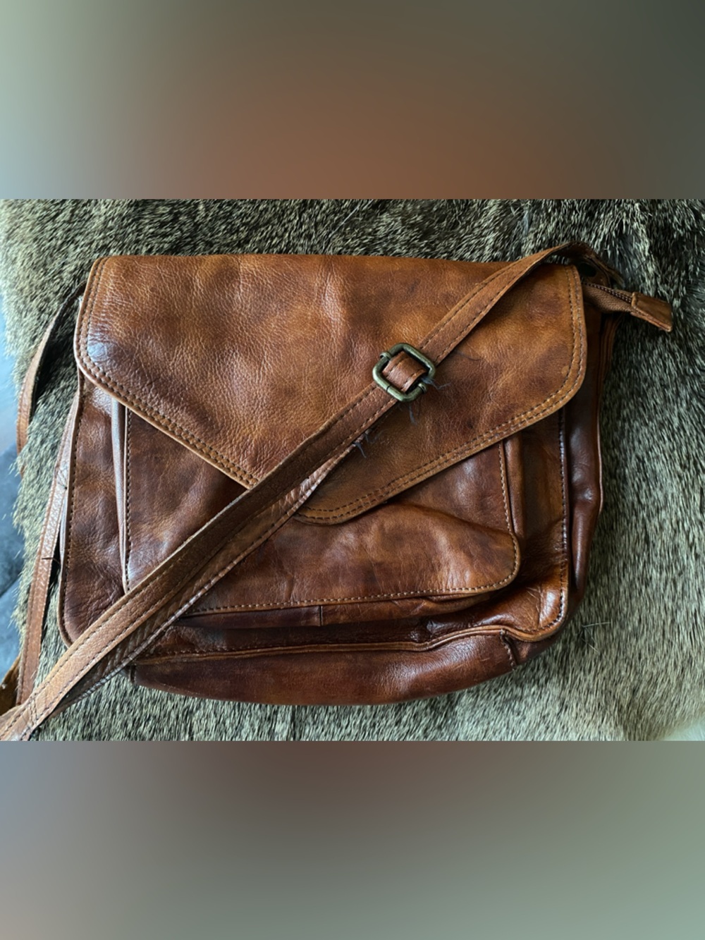 Brown Leather Crossbody Bag